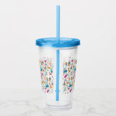 Cute and Colorful Jungle Animals Pattern Acryl Drinkbeker (Rechts)