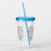 Cute and Colorful Jungle Animals Pattern Acryl Drinkbeker (Links)