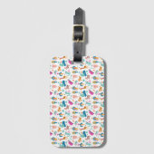 Cute and Colorful Jungle Animals Pattern Bagagelabel (Voorkant (verticaal))
