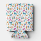 Cute and Colorful Jungle Animals Pattern Blikjeskoeler (Achterkant)