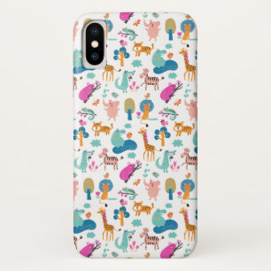 Cute and Colorful Jungle Animals Pattern Case-Mate iPhone Case