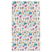 Cute and Colorful Jungle Animals Pattern Klein Cadeauzakje (Achterkant)
