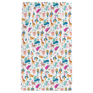 Cute and Colorful Jungle Animals Pattern Klein Cadeauzakje