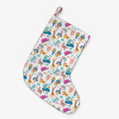 Cute and Colorful Jungle Animals Pattern Kleine Kerstsok (Voorkant (Hangend))