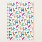 Cute and Colorful Jungle Animals Pattern Planner (Voorkant)