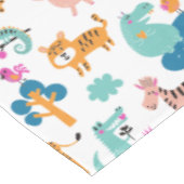 Cute and Colorful Jungle Animals Pattern Tafelkleed (Gekanteld)