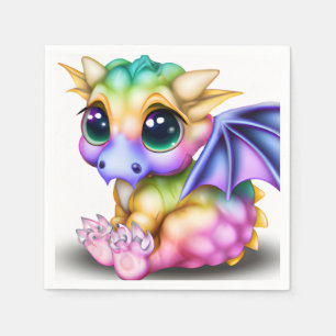 Cute and Colorful Kawaii Baby Dargon Servet