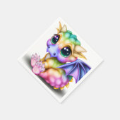 Cute and Colorful Kawaii Baby Dargon Servet (Hoek)