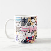 Cute and Colorful Kawaii Cat Pattern Koffiemok (Links)