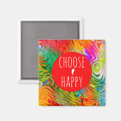 Cute and Colorful Kies Happy Magnet 2" (Voorkant / Achterkant)