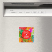 Cute and Colorful Kies Happy Magnet 2" (Insitu (Vaatwasser))