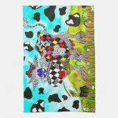 Cute and Colorful Koe Kitchen Towel Theedoek (Verticaal)