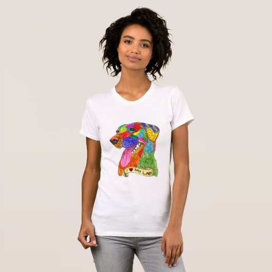 Cute and Colorful Labrador Retriever T-Shirt (Voorkant volledig)