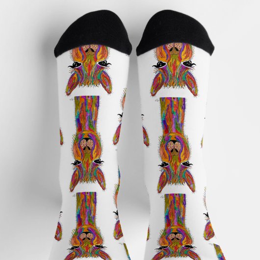 Cute and Colorful Llama Alpaca Socks Sokken (Top)