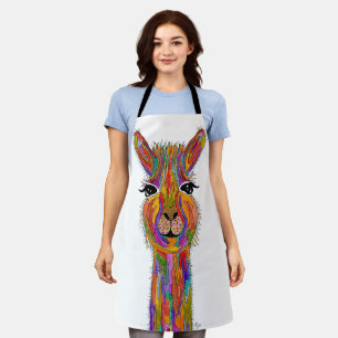 Cute and Colorful Llama Apron Schort