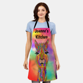 Cute and Colorful Llama Apron Schort