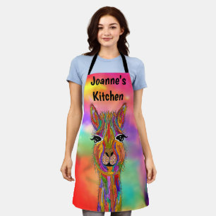 Cute and Colorful Llama Apron Schort