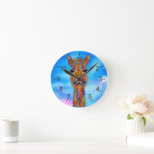 Cute and Colorful Llama Clock Ronde Klok (Huis)