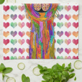 Cute and Colorful Llama Kitchen Towel Theedoek (Gevouwen)