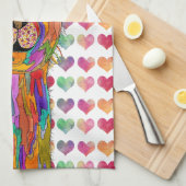 Cute and Colorful Llama Kitchen Towel Theedoek (Quarter Fold)