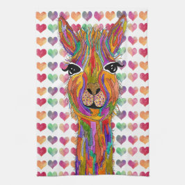 Cute and Colorful Llama Kitchen Towel Theedoek