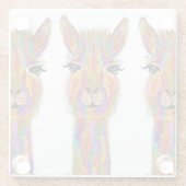 Cute and Colorful Llama Onderzetter (Achterkant)
