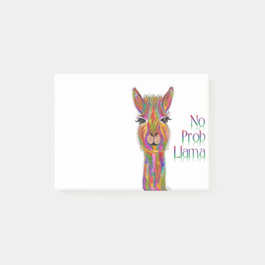 Cute and Colorful No Prob Llama Post-it® Notes (Voorkant)