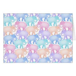 Cute and Colorful Pastel Elephant Pattern