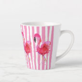 Cute and Colorful Pink Flamingo Latte Mok (Rechts)
