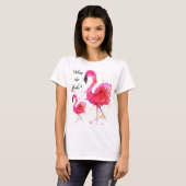 Cute and Colorful Pink Flamingo T-Shirt (Voorkant volledig)