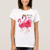 Cute and Colorful Pink Flamingo T-Shirt (Voorkant)