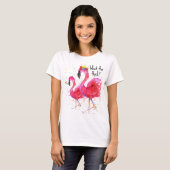 Cute and Colorful Pink Flamingo T-Shirt (Voorkant volledig)