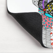 Cute and colorful Pug Dog Mousepad Muismat (Hoek)