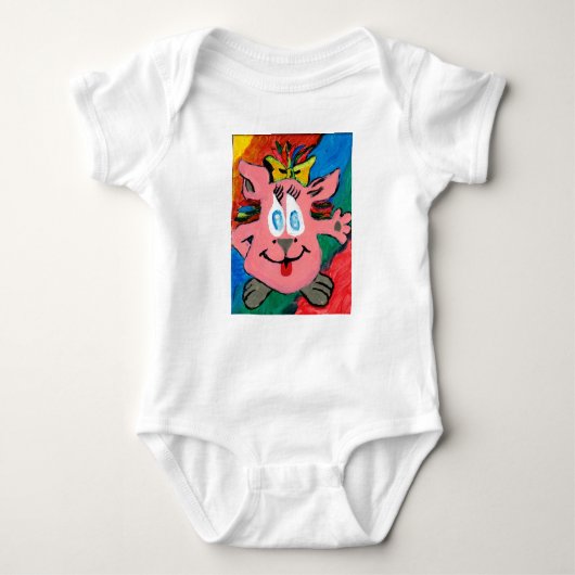 Cute and Colorful Rainbow Cartoon Character T-Shir Romper (Voorkant)