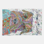 Cute and Colorful Schnauzer Lover Kitchen Towel Theedoek (Horizontaal)