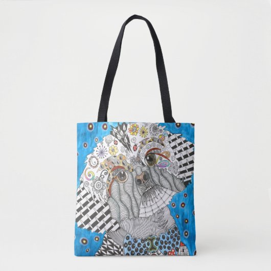 Cute and Colorful Shih Tzu Canvas tas (Voorkant)