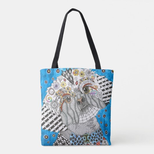 Cute and Colorful Shih Tzu Canvas tas (Achterkant)