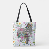 Cute and Colorful Shih Tzu Canvas tas (Achterkant)