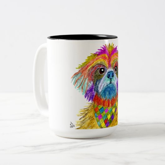 Cute and Colorful Shih Tzu Mok (Voorkant links)