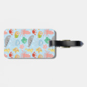 Cute and Colorful Underwater Animals Patroon Bagagelabel (Achterkant horizontaal)