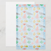 Cute and Colorful Underwater Animals Patroon Briefpapier (Voorkant / Achterkant)