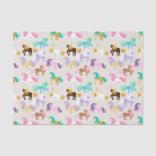 Cute and Colorful Unicorn Birthday Tissuepapier