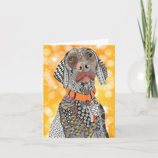 Cute and Colorful Weimaraner Wenskaart Bedankkaart (Voorkant)