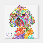 Cute and Colorful Yorkipoo Magnet (Voorkant)
