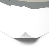 Cute and Cool Gray Wolf Face, geïllustreerd dier Foto Afdruk (Hoek)