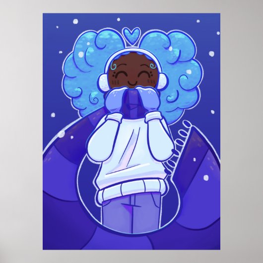 Cute and Cozy Snowy Day Poster (Voorkant)