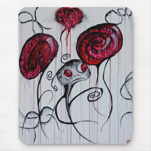 Cute and Creepy Creaty Whimsical Gothic Horror Art Muismat (Voorkant)