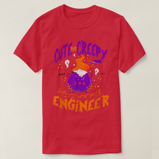 Cute and Creepy Engineer - Funny Engineer Horwee T-shirt (Design voorkant)