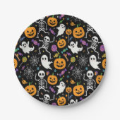 Cute and Creepy Skeletons For Halloween Papieren Bordje (Voorkant)