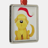*CUTE AND CUDDLON CHRISTMAS DOG* CHRISTMAS ORNAMEN METALEN ORNAMENT (Rechts)